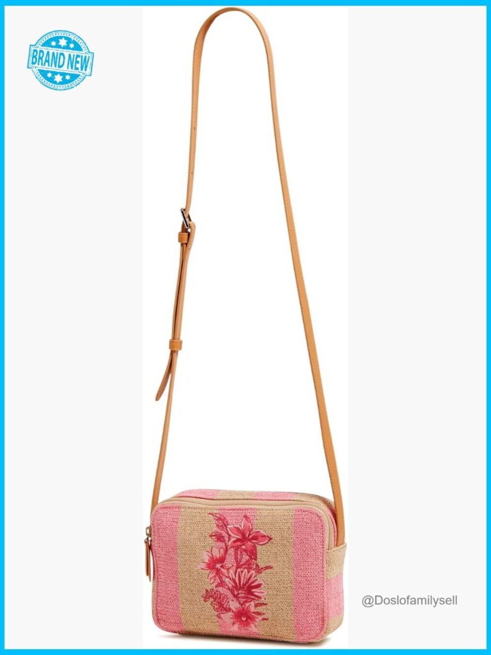 Cotton Crossbody Purse Lightweight Everyday Travel Bag Adjustable Strap Chic